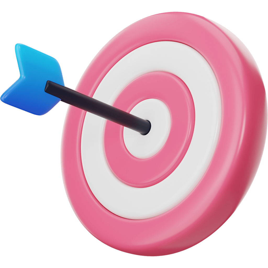 Arrow on a target showcasing digital ads.